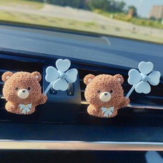 귀여운 자동차 공기 청정기 벤트 클립 미니 팬 디퓨저 벤트 클립이 있는 3D 동물 향기 패드가 있는 에어컨 장식 여성 및 남성용 자동차 액세서리