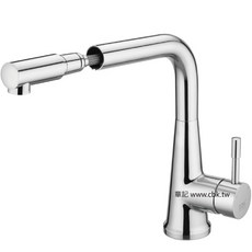 永昕衛廚 BOSS 無鉛廚房伸縮龍頭 鉻/玫瑰金 010213 RG, 1個, 鉻色