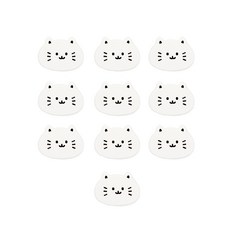 [도냥] 납작이왕냥이 냉장고 현관문 인테리어 자석 마그넷, 화이트