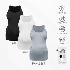 임산부 임부복 레이어드 기본 나시 셔링 슬리브리스 출산전후 임부웨어 JS693