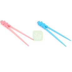 에코바이브 실리콘 I.EQ 젓가락 연습용젓가락, 블루