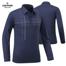 쟌피엘 백화점용 봄/가을 남자 고탄력 스판 골프티 골프웨어 폴로티 중년 카라티 카라넥 긴팔 티셔츠 JP