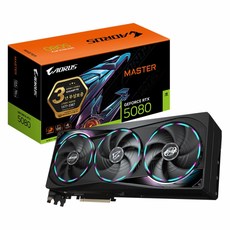 GIGABYTE AORUS 지포스 RTX 5080 MASTER D7 16GB 제이씨현 (엔비디아 컴퓨터 그래픽카드)