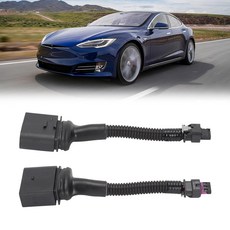 2021년형 오토빅 매트릭스 헤드라이트 어댑터 쌍 테슬라 모델 S 전면 어셈블리 하네스 플러그 앤 플레이 블랙