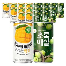 자연은 망고 180ml + 초록매실 180ml 20입, 1세트