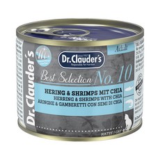 Dr. Clauder's 成貓濕糧 鯡魚與蝦子佐奇亞種子, 200g, 6個, 鯡魚鮮蝦奇亞籽