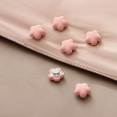 이불커버 매화꽃 무늬 퀼트 고정기 침대 시트 미끄럼방지 클립 가정용, 매화 연핑크 바늘 미포함
