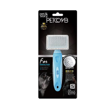 五星級寵物 寵物物語 專業圓點針梳，促進血液循環，中短毛犬貓適用，S號, 1個, 圓點每組(S號), 藍