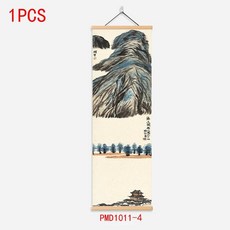 풍경 나무 스크롤 그림 장식 포스터 벽 예술 캔버스, E. PMD1011-4