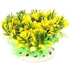 어항 꾸미기 열대어 은신처 인조 수초 꽃 노랑 수초꽃kor8+5BuS