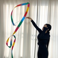 체육대회 리듬체조 리본 4m 무지개 리본막대