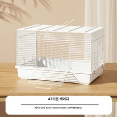 케이지 아크릴 사육장 투명 놀이터 은신처 포함 고슴도치, 1개, 47 기본 케이지 화이트 선물 없음