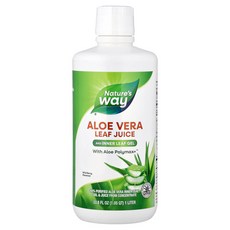 네이처스웨이 알로에베라 내엽 젤 및 즙 Aloe Polymax 함유 와일드 베리 1l(33.8fl oz), 1L, 1개