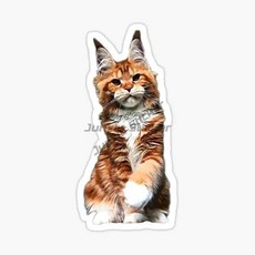 메인 고양이 스티커 장식 자동차 도어 밴 창 룸 테이블 오토바이 오프로드 트럭 냉장고, 7. cat