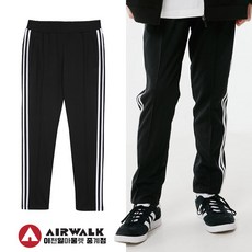 [에어워크주니어 중계점] *S/S이월 초특가SALE* 사이드 라인 트랙팬츠 (블랙) 소프트한 촉감 옆라인 배색 날씬한 슬림핏 디자인 활동하기 편한 트레이닝 팬츠