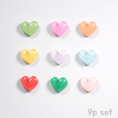 봉봉샵 크레파스하트 냉장고 현관문 인테리어 자석 마그네틱, 크레파스하트 9p