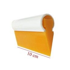 터보 스퀴지 9.9cm x 6.9cm(3.9인치 2.7인치) 앞유리 스노우 삽 및 워터 와이퍼 블레이드 - 실리콘 자동차 틴팅 스크레이퍼 가정용 도구(2개), 1, Yellow