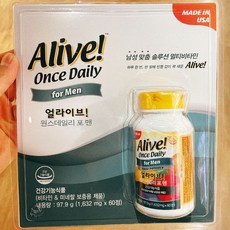 얼라이브 원스데일리 포 맨, 60정, 1개