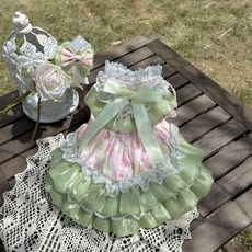 Aw Weiwei Pet 手作寵物連衣裙 鬱金香花園系列 貓狗服飾, 1個, 春之使者2,XXS碼（一斤左右）