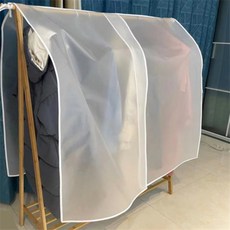 반투명 행거 가리개 세탁소 비닐 롱코트 보관 천 옷방 먼지 드레스룸 가림막 덮개 옷 커버 햇빛 보호 옷장, 1, 1