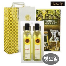데솔레유리병 100%해바라기씨유500ml2P 프리미엄오일선물 안전포장 명절선물 설추석선물세트 기름 163813, 데솔레유리병 100%해바라기씨유500ml2P 프리미엄오