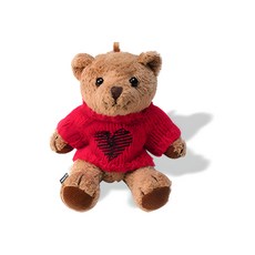 URBAN CAR Tive 泰迪熊鑰匙圈 鑰匙扣, 愛心 紅色, 1個