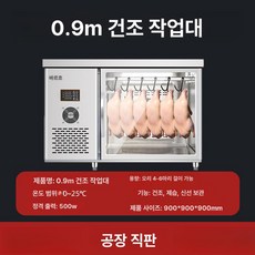 고기 건조기 상업용 냉장고 육류숙성 돼지식품 오리, 0.9m 작업용 단일문 스테인리스 유럽 고속팬, 기본 색상