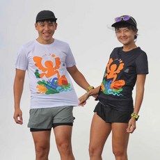 「跑步不要穿」三進七星山FKT紀念tee 超輕薄小方格布 跑步紀念上衣, 1個, 黑色,男4XL（寬58長75）, 黑色