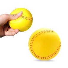 WIDE VIEW 9公分PU訓練用軟式棒球6入組(樂樂棒球 壘球 棒壘球 軟球/0TVBRK), 黃色, 1個, 0TVBRK