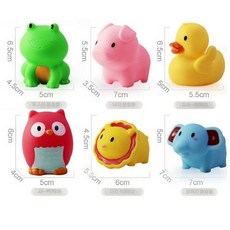 아기 목욕 장난감 그물 상어 소년 어린이 욕실 해양 동물 어린 소녀 놀이 물 수영, 젤리 동물 6개