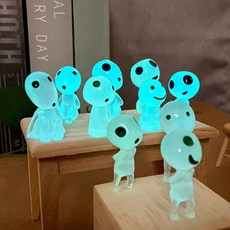 螢光外星人 微景觀盆栽裝飾, 藍色一套10個
