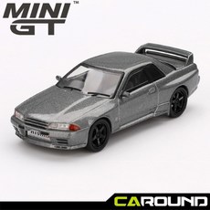 미니지티(1024) 1:64 닛산 스카이라인 GT-R (니스모 BNR32 CRS 버전) - 다크 메탈 그레이, 1024, 1개