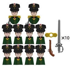 나폴레옹 전쟁 군사 피규어 무기 세트 작은 입자 빌딩 블록 어린이 DIY 장난감 소년 선물, 39 10Pcs