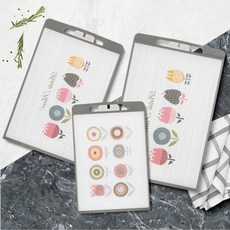 논슬립 손잡이 양면 도마 대형 세트 캠핑 주방용품 식료품 식당용, 1개, 리틀논슬립도마 소