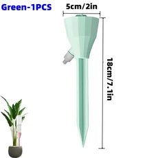 자동 급수 방울 장치 물 침투 스파이크 실내 화분 용품을위한 조정 가능한 관개 시스템, 01 Green-1PCS