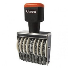 그린 12단 회전식 숫자 넘버링 도장 스탬프 4mm 숫자스탬프 사무용도장 넘버링도장