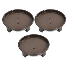 모두다 내경 11.5cm 원형 서랍식 화분받침대, 3개, 옹기색