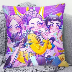 케이팝 데몬헌터스 쿠션 베개 루미 조이 캐릭터 굿즈 장식쿠션 사각, 프리미엄 더치 벨벳, 1
