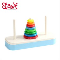 4세 창의력수학 하노이탑8단 원반옮기기 원목교구, 하노이탑8단(교구만)