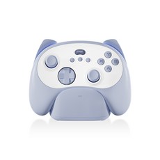 Minmin스토어 고양이 디자인 무선 블루투스 게임패드 PC 스팀 NS 호환 미니 컨트롤러, 1개, 블루캣 L1049, 기본 색상