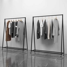 옷가게행거 철재 이동식 휠 바퀴 블랙 굵은 주문제작 가능, 블랙 바퀴 (160x40x180cm), 1개, 160x40x180cm