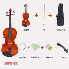 小提琴 手工兒童成人初學者入門考級非專業 木製亮光款, 1個, 原色