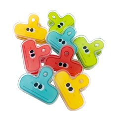 사무용 캐릭터 클립 집게 아크릴 서류정리 과자밀봉클립, 1세트, 8개입
