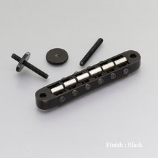 Gotoh Les Paul Tune-O-Matic Bridge 固定式琴橋 刀口, 1個, Ti103B B 鈦弦鞍 黑色