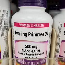 캐나다 웨버내츄럴 달맞이꽃 종자유 500mg 감마리놀렌산 180정, 180개