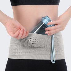 [시즌특가] 초경량 스포츠 러닝 벨트 조깅 휴대폰 물병 이어폰 수납 서라운드 런닝 밴드 와이온 Y.on, on그레이 M