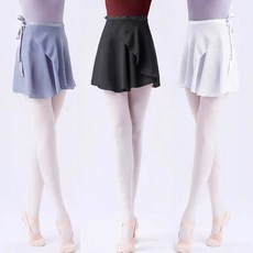 11컬러 발레복 랩스커트 현대무용 시스루 끈치마