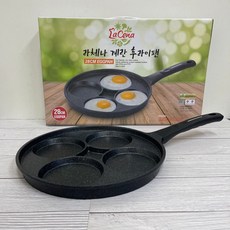 韓國Lacena大理石重力鑄造4孔煎蛋鍋, 1個, 28cm