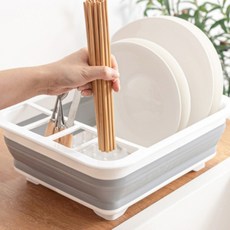 캠핑 설거지 바스켓 휴대용 실리콘 싱크대 물빠짐 식기, 라이프원 캠핑식기건조대