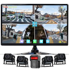 WINANON 4채널 터치 화물차 블랙박스 4K고화질 AI 생체인식 시스템 10.1인치 800만화소 1080P 128G 트럭 차량 풀세트, 사은품 9종 세트, 128GB, 사각카메라4개+외부 스피커+1080P+ADAS+Ai감지